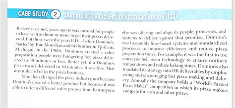 Solved CASE STUDY 2 Domino's Tries to Get its Strategic | Chegg.com