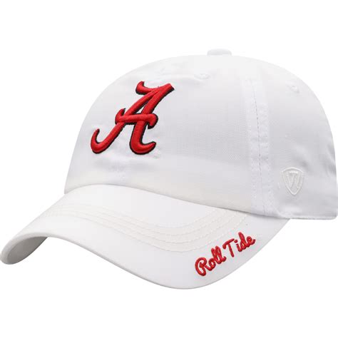 Women's Top of the World White Alabama Crimson Tide Staple Adjustable Hat