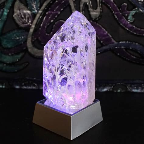 Gemstone Light Stands to illuminate your crystals in rainbow hues