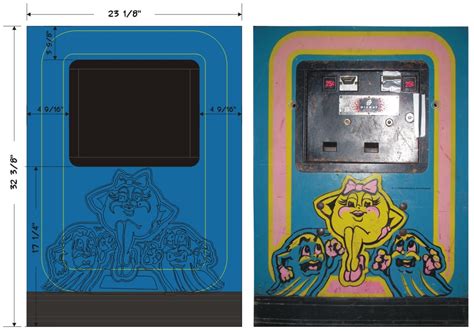 Bally Ms. Pac-man Kickplate Dimensions - Height and Width with Coindoor ...