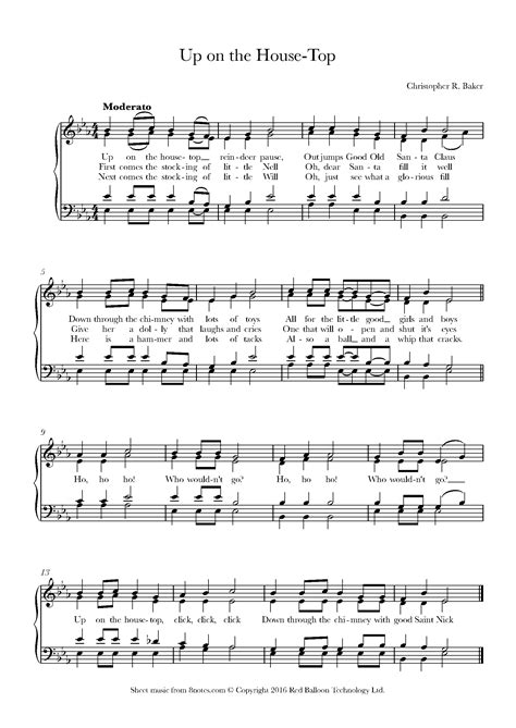 Up On The House-Top Sheet music for Choir - 8notes.com