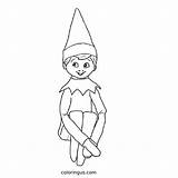 Elf On The Shelf Coloring Pages Free Printable PDF sketch template