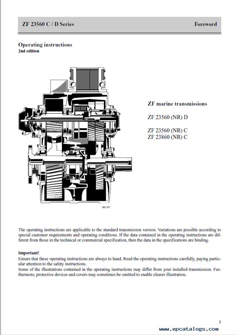 ZF Marine Transmission 23560 CD Series Spare Parts Catalog