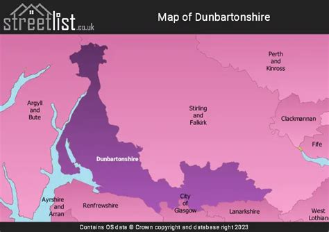 Interactive Map of Dunbartonshire: Cities, Towns, and Villages