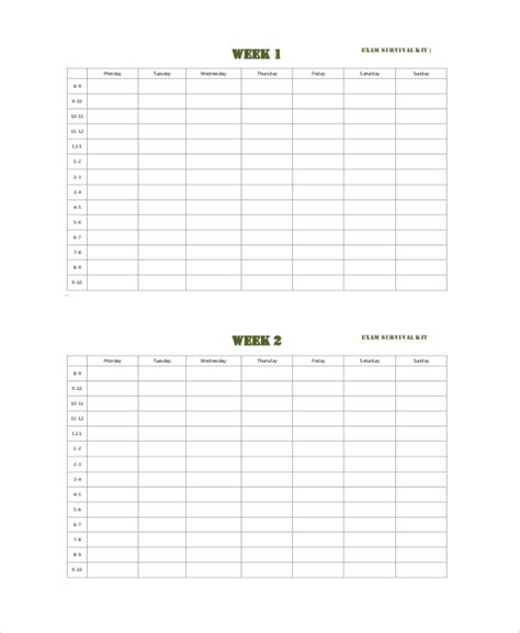 Exam Timetable