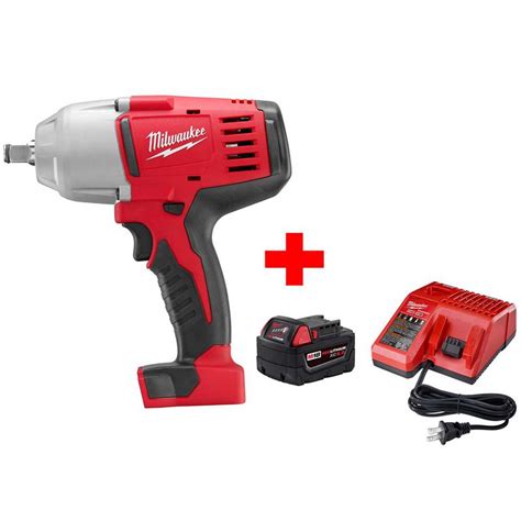 Milwaukee Cordless 1/2 in. Impact Wrench Kit M18 Battery Charger ...