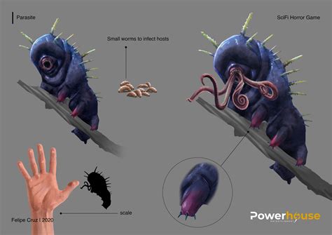 ArtStation - Alien parasite - SciFi Horror Game