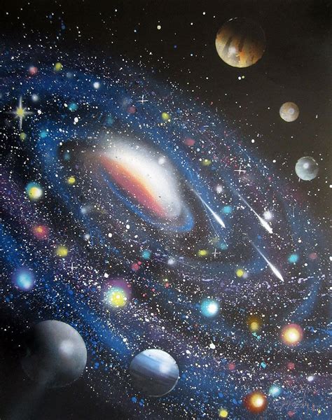 Andromeda | Galaxy painting, Planet painting, Galaxy art