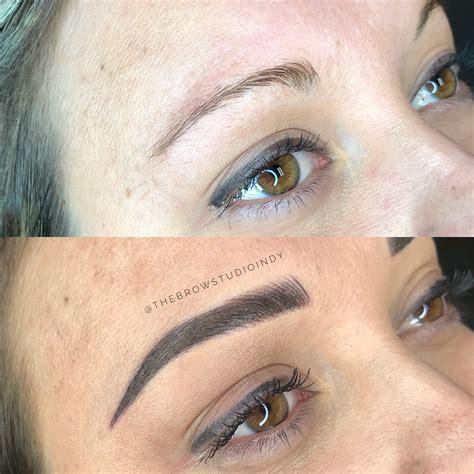 Before and After Combination Brow at thebrowstudioindy.com! Before and after, eyebrows ...