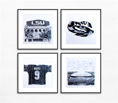 LSU Art Print LSU Wall Art Wall Decor Lsu Decor 10x20 - Etsy