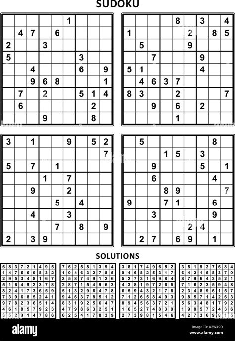 Four sudoku puzzles of comfortable (easy, yet not very easy) level ...