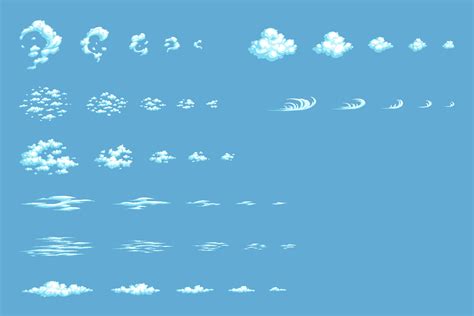 Free Clouds Pixel Art Asset Pack Download - CraftPix.net