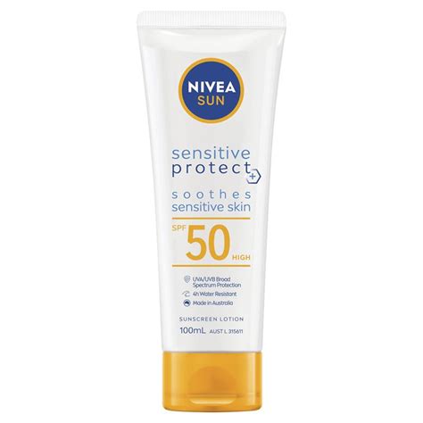 Buy NIVEA Sun Sensitive Protect SPF50 Sunscreen Lotion 100ml Online at Chemist Warehouse®