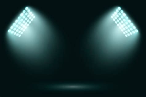 Free Vector | Bright realistic stadium lights