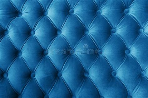 Blue Fabric Sofa Texture With Buttons For Background And Design. Color ...