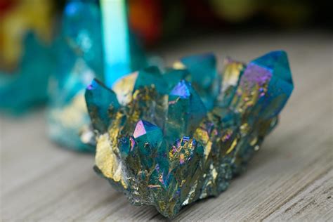 Blue Aura Quartz Crystal Cluster