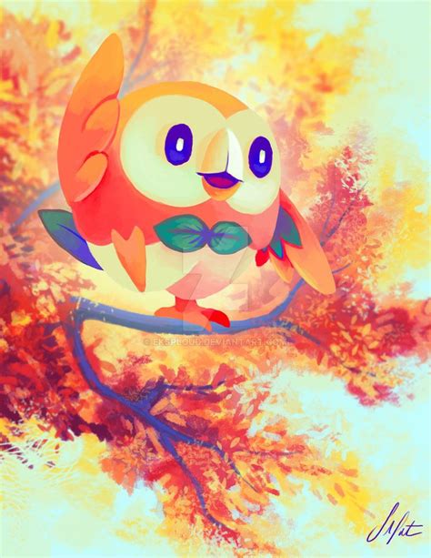 Rowlet by Eksploud.deviantart.com on @DeviantArt | Pokemon art, Pokemon, Pokemon fan art