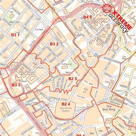 Birmingham City Centre Postcode Sector Laminated Map – Map Logic