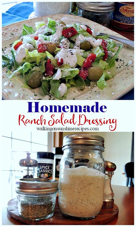 Recipe: Easy Homemade Ranch Salad Dressing| Walking On Sunshine Recipes