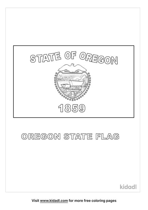 Free Oregon State Flag Coloring Page | Coloring Page Printables | Kidadl