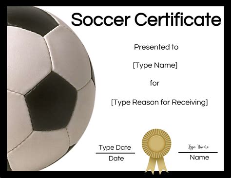 Soccer Certificate Template - Awesome Template Collections