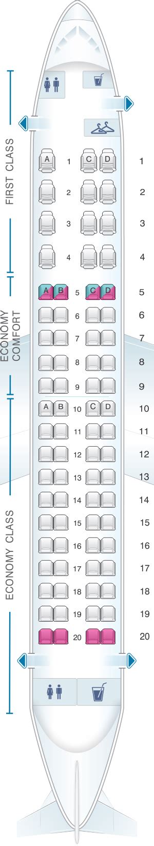 Seat Map Delta Air Lines Embraer E175 SkyWest/Republic | SeatMaestro