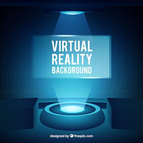 Abstract virtual reality background in blue color | Free Vector