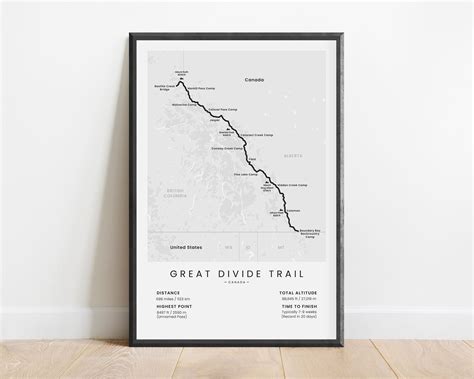 Great Divide Trail (GDT) Map Poster | TrailGoals