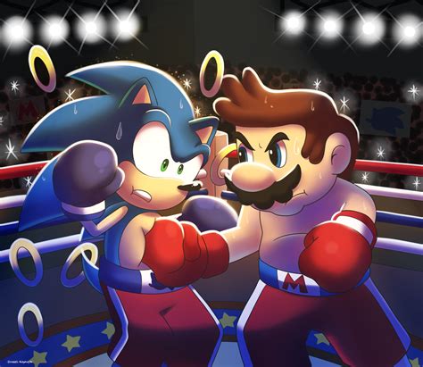 Mario Vs Sonic by Domestic-hedgehog on DeviantArt