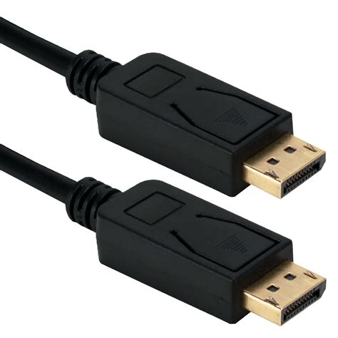 QVS 10 ft. DisplayPort UltraHD Cable with Latches, Black - Walmart.com ...