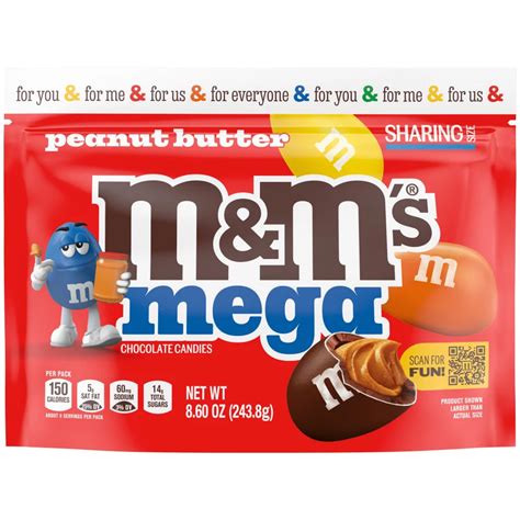 M&M'S Mega Peanut Butter Chocolate Candy - Sharing Size - Shop Candy at H-E-B