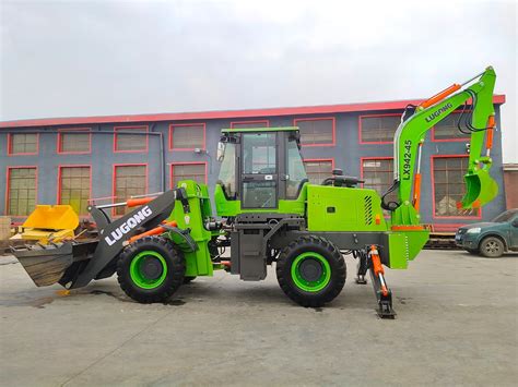 Chinese Cheap Accept Customized Mini Backhoe Loader Wheel Compact Small Loader Backhoe 4X4 for ...