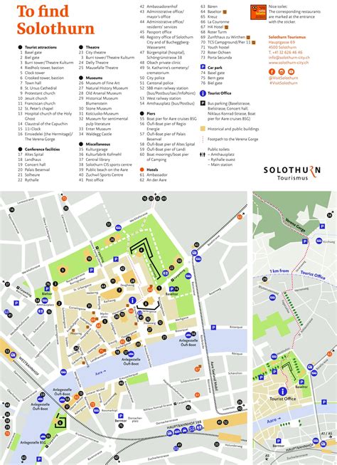 Solothurn Tourist map - Ontheworldmap.com