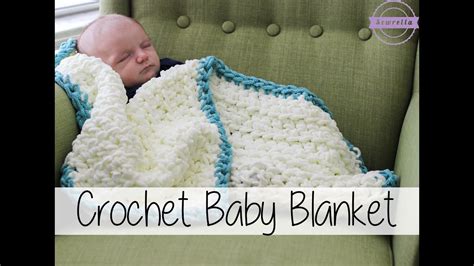 Easy Beginner Crochet Baby Blanket | Sewrella - YouTube