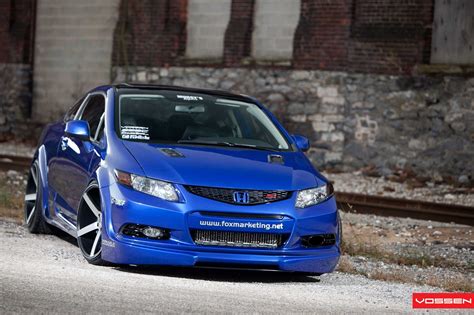 Sapphire Blue Honda Civic Si Redesigned with Custom Body Kit — CARiD.com Gallery