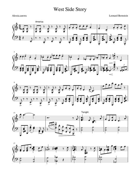 West Side Story Sheet music for Piano (Solo) | Musescore.com