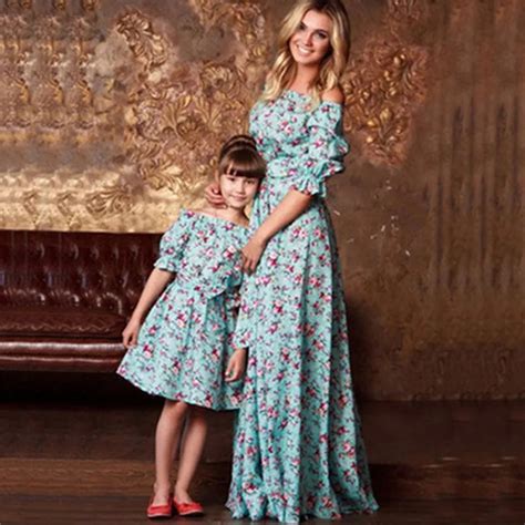 2018 Summer Style Mother Daughter Dresses Family Look Clothing Mom and ...