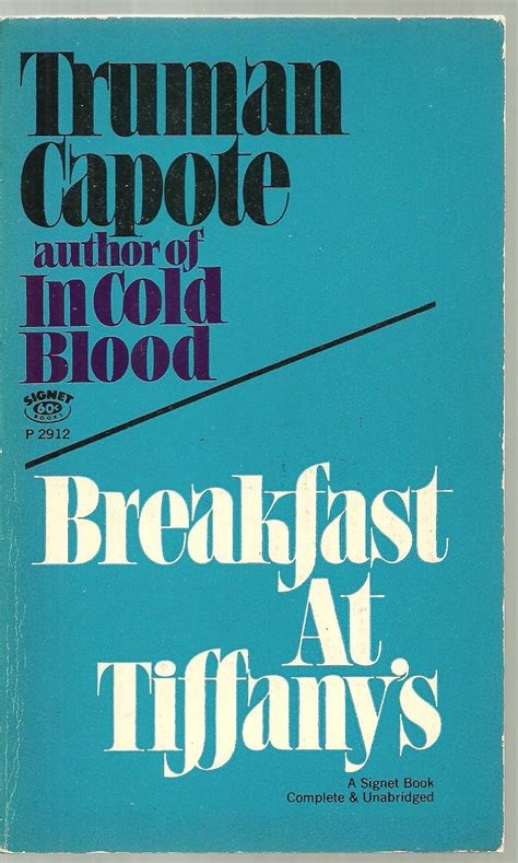 Breakfast At Tiffany's by Truman Capote: Very Good Soft cover (1958 ...