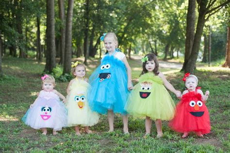 Elmo Cookie Monster Sesame Street Inspired Costume Tutu Dress | Etsy