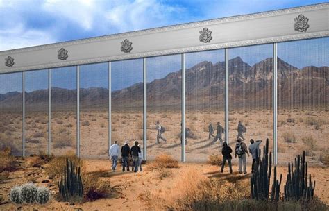 A construction firm submitted this proposal for Trump's border wall that's a one-way sheet of ...