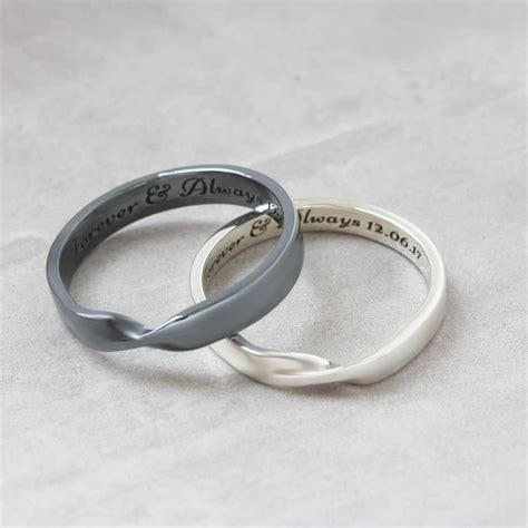 Couples Rings | Personalised Rings for Couples | Silvery Jewellery