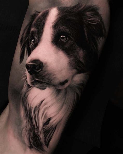 Realistic Dog Portrait Tattoo - Best Tattoo Ideas Gallery