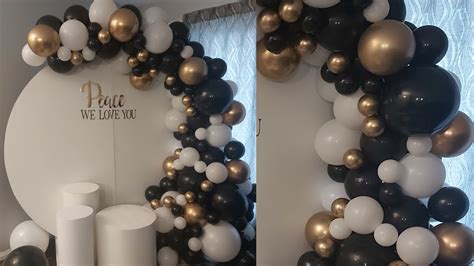 Diy Arch Balloon Garland Kit Gold Black White Wedding Quinceanera ...