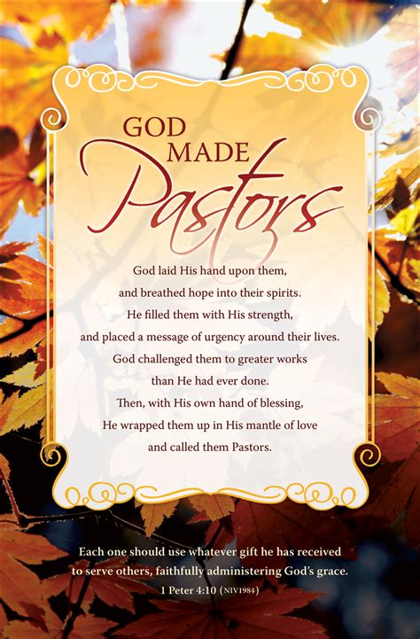 Standard Pastor Bulletin - God Made Pastors