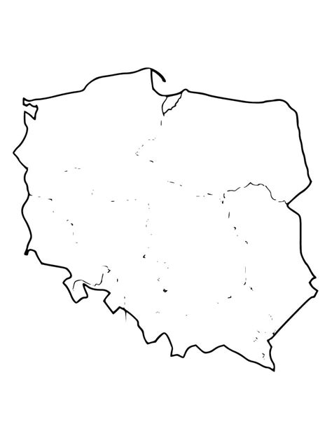 Map of Poland coloring page - Download, Print or Color Online for Free