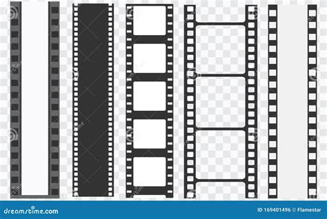 Cinema Strip Templates. Negative and Strip, Media Filmstrip. Film Roll ...