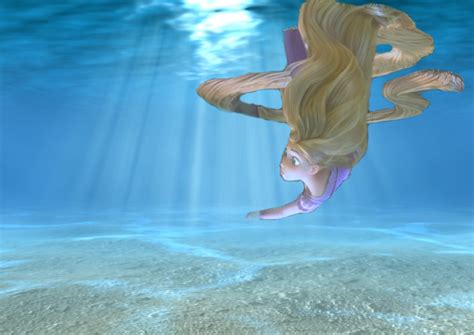 Rapunzel can swim by yecgaa on DeviantArt