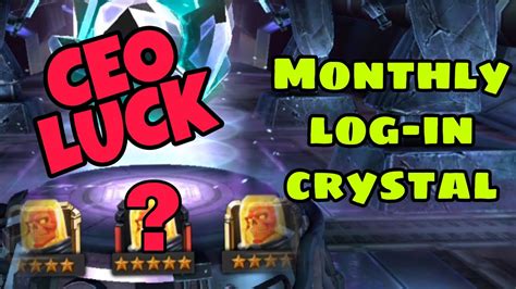 MCOC crystal opening | 4 Star, Grandmaster & Monthly Login crystals opening video - YouTube