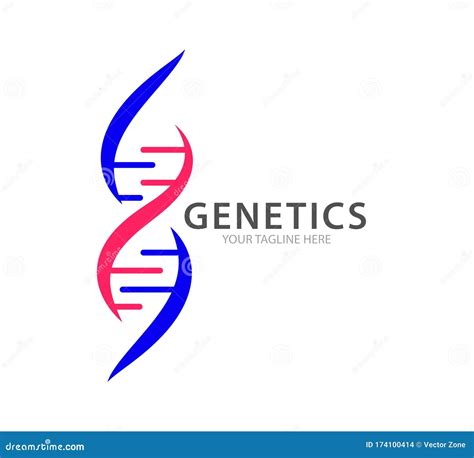 DNA Helix Logo Vector Template. Genetics Vector Design. Stock Vector ...