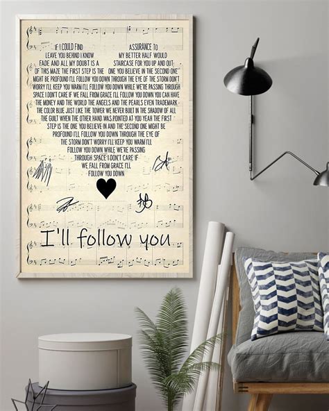 I'll follow you lyrics poster